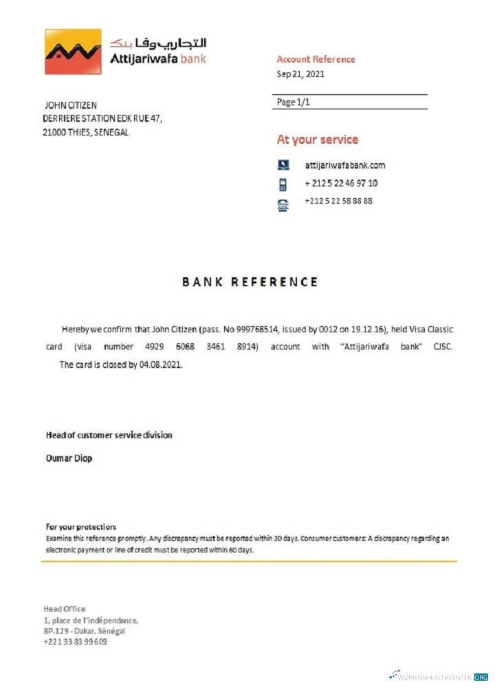 Download Senegal Attijariwafa bank closure reference Photoshop template